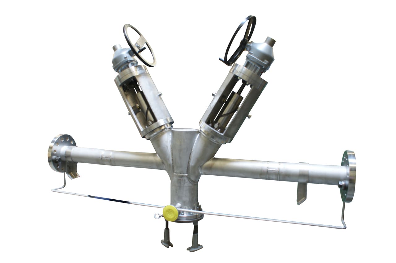 Long Spool Diverter Valve With Heating Jacket